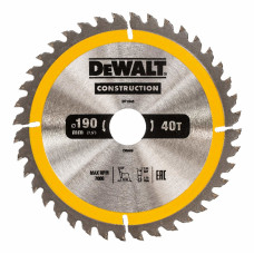Panza circulara DEWALT 190x30mm 40T DT1945
