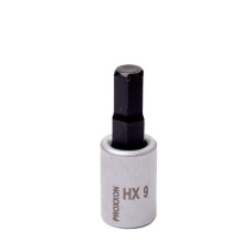 Cheie HEX 9mm scurta, prindere 3/8", 50mm