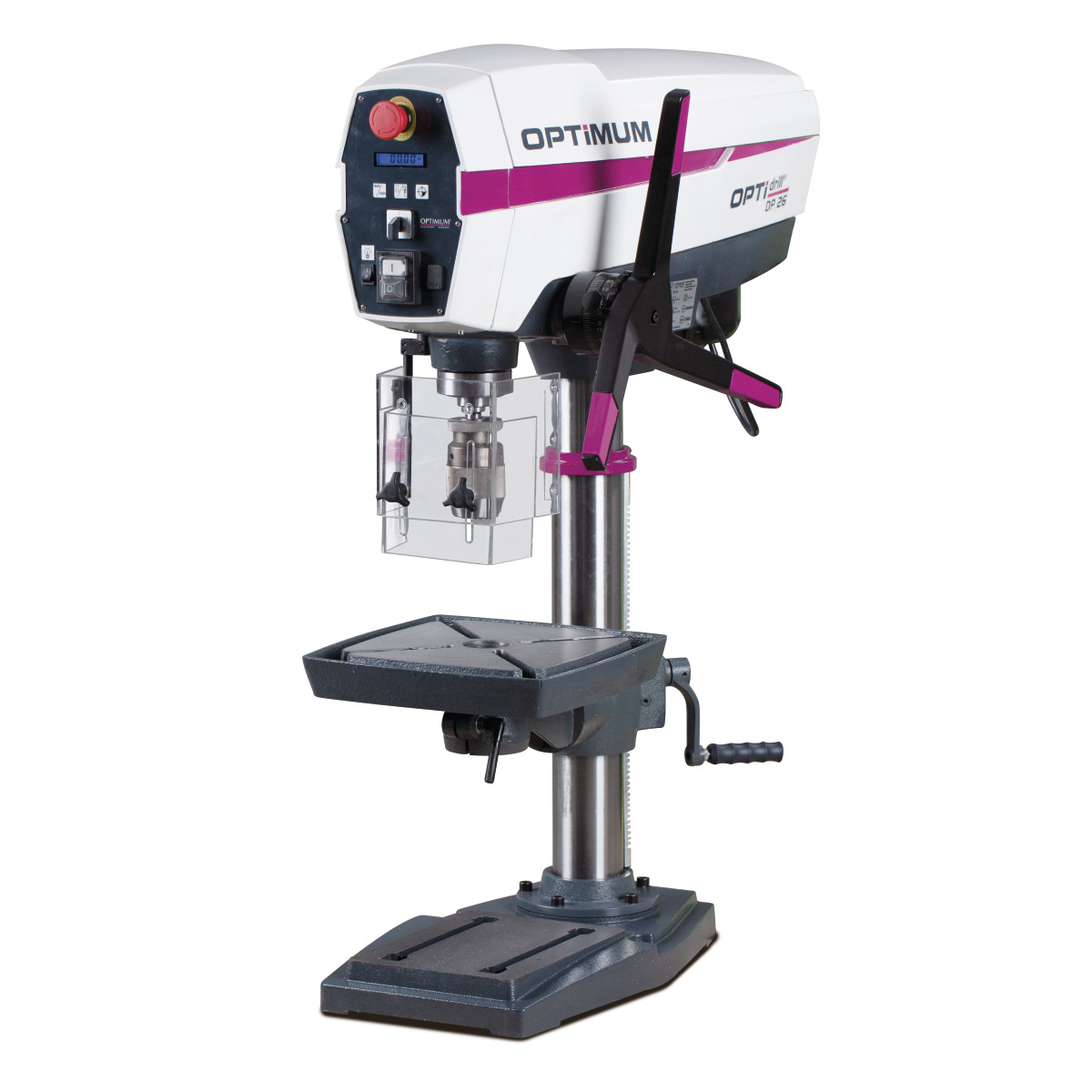 Set mașină de găurit verticală DP 26-T (230 V) OPTIMUM