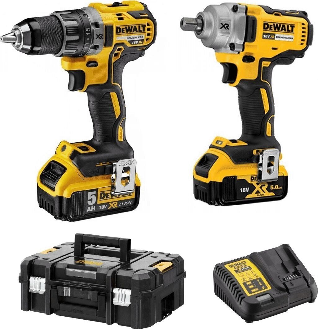 Set de scule cu acumulator DeWALT DCK2077P2T