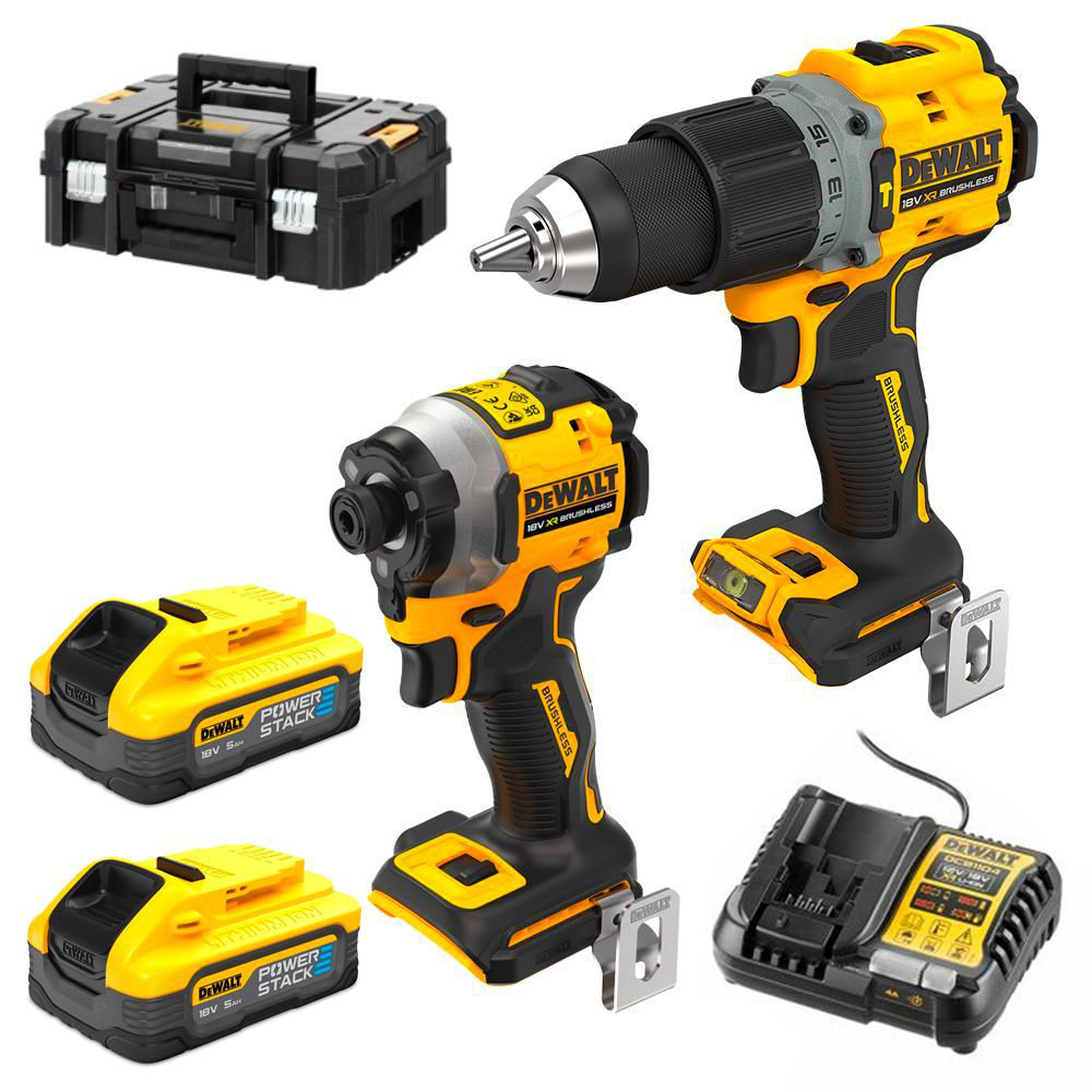 Set instrumente DeWALT DCK2050H2T-QW (DCD805+DCF850)