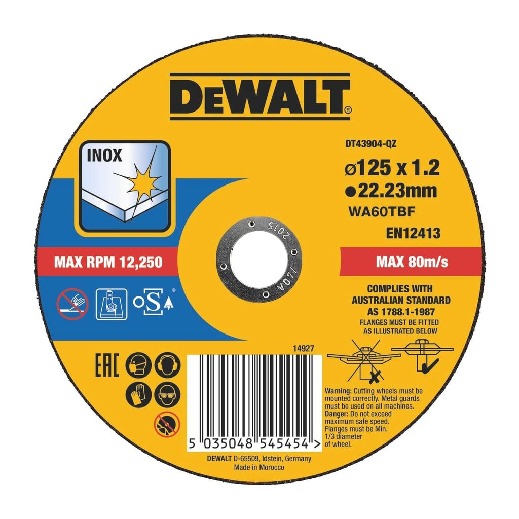 Disc debitat metal inox 125x1.2x22.23mm DT43904