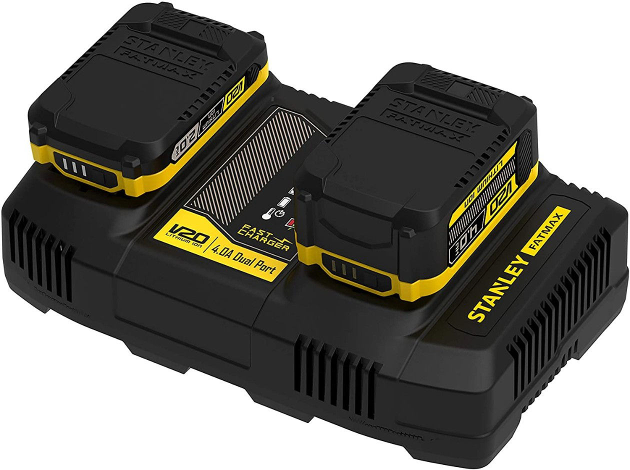 Încărcător "rapid" V20 p/u doua baterii Stanley FATMAX SFMCB24-QW