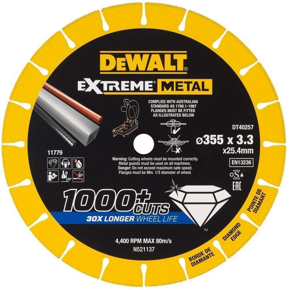 Disc diamantat p/u metal 355x3.3x25.4mm DT40257