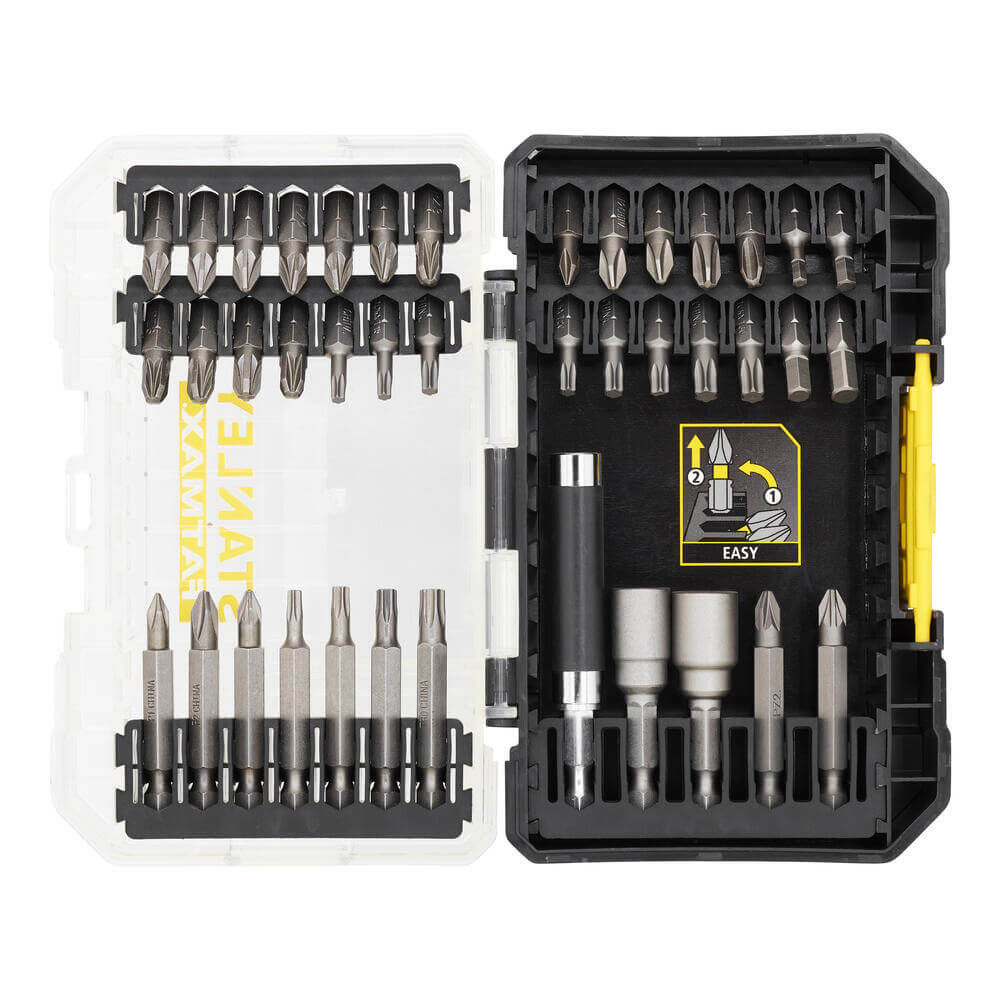 Set biți înșurubare și suport magnetic 40buc STA88560-XJ
