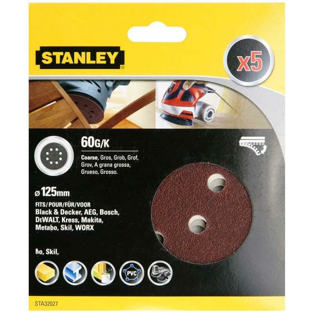 Disc autoadeziv 125mm P60 (5buc.) STA32027