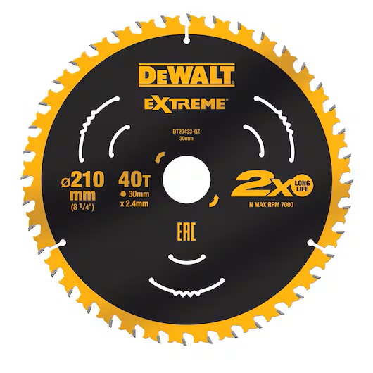 Disc tăiere lemn 210x30mm DeWALT DT20433