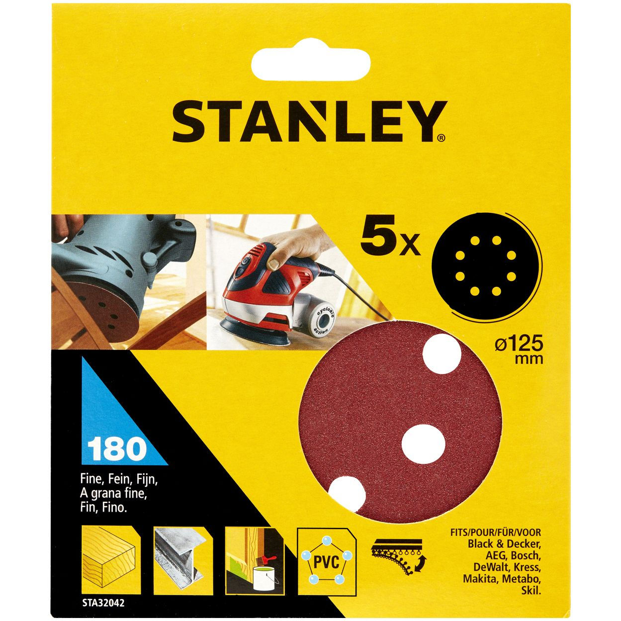 Disc autoadeziv 125mm P180 (5buc.) STA32042