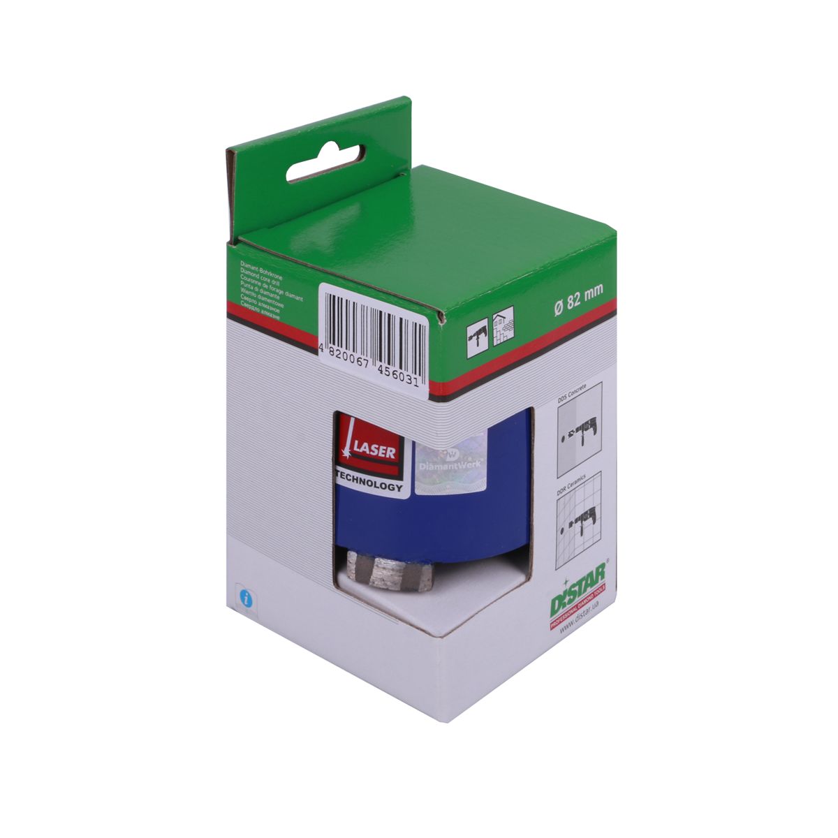 Carota cu diamant pentru sub-prize Distar DDS-W d82*M16 T-Beton