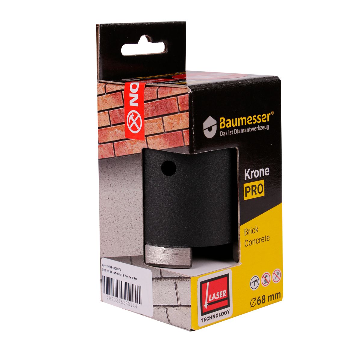 Carota cu diamant pentru sub-prize Baumesser DDS-W 68x65-4xM16 Krone PRO