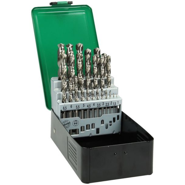 Set burghiu metal HSS-G 25 buc,Din338 Hitachi