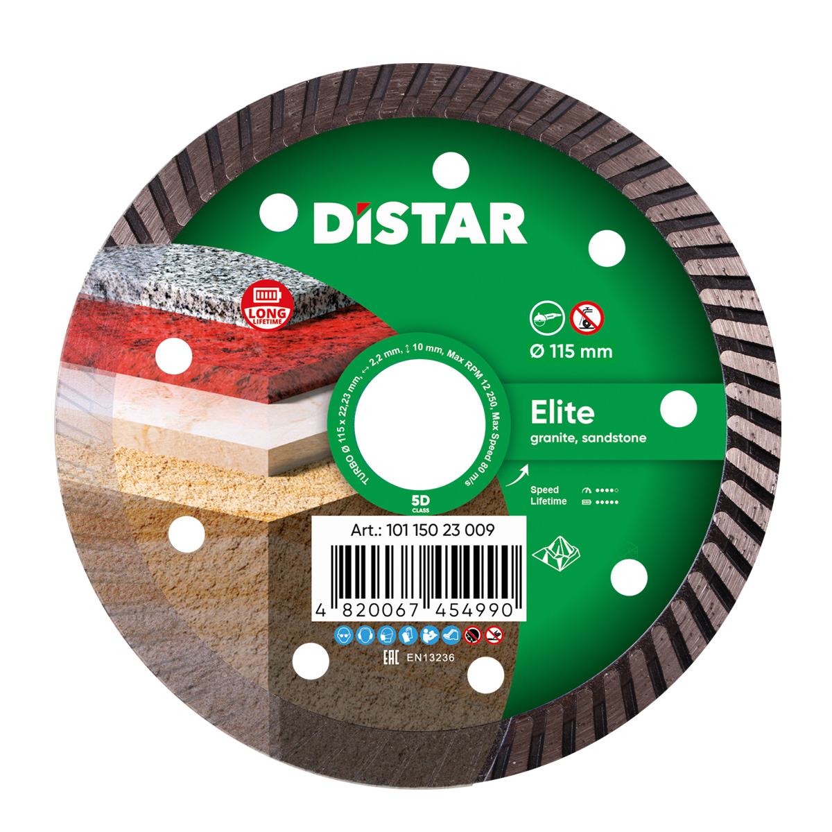 Disc diamantat DISTAR pentru granit,marmura Elite d115