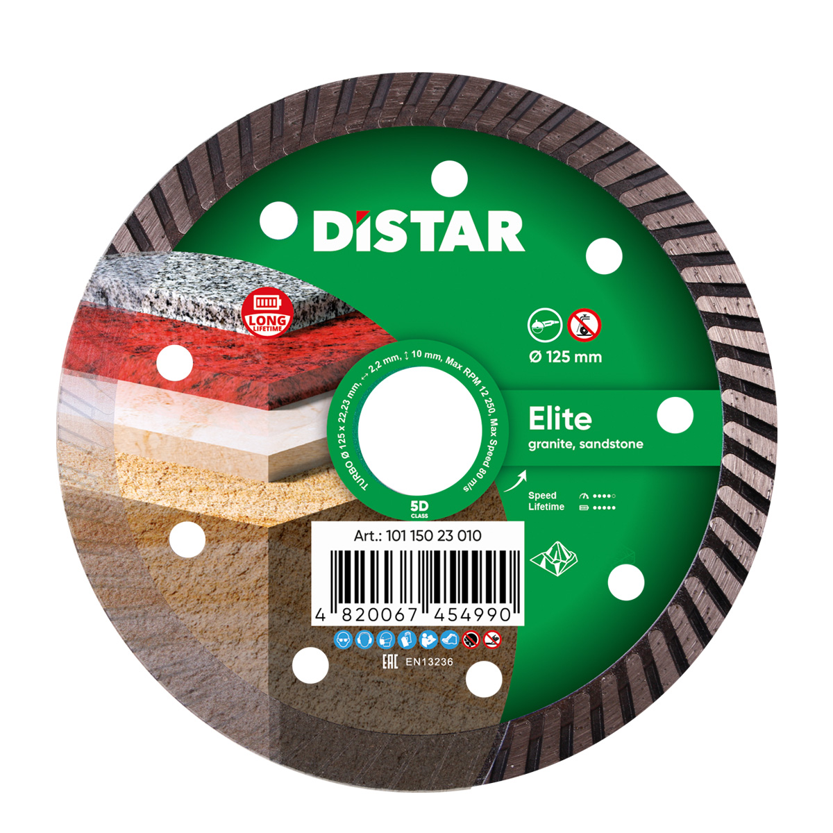 Disc diamantat DISTAR pentru granit,marmura Elite d125