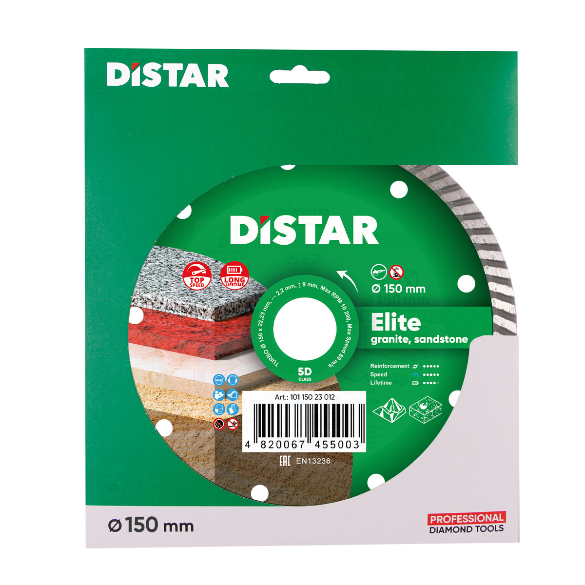 Disc diamantat DISTAR pentru granit,marmura Elite d150