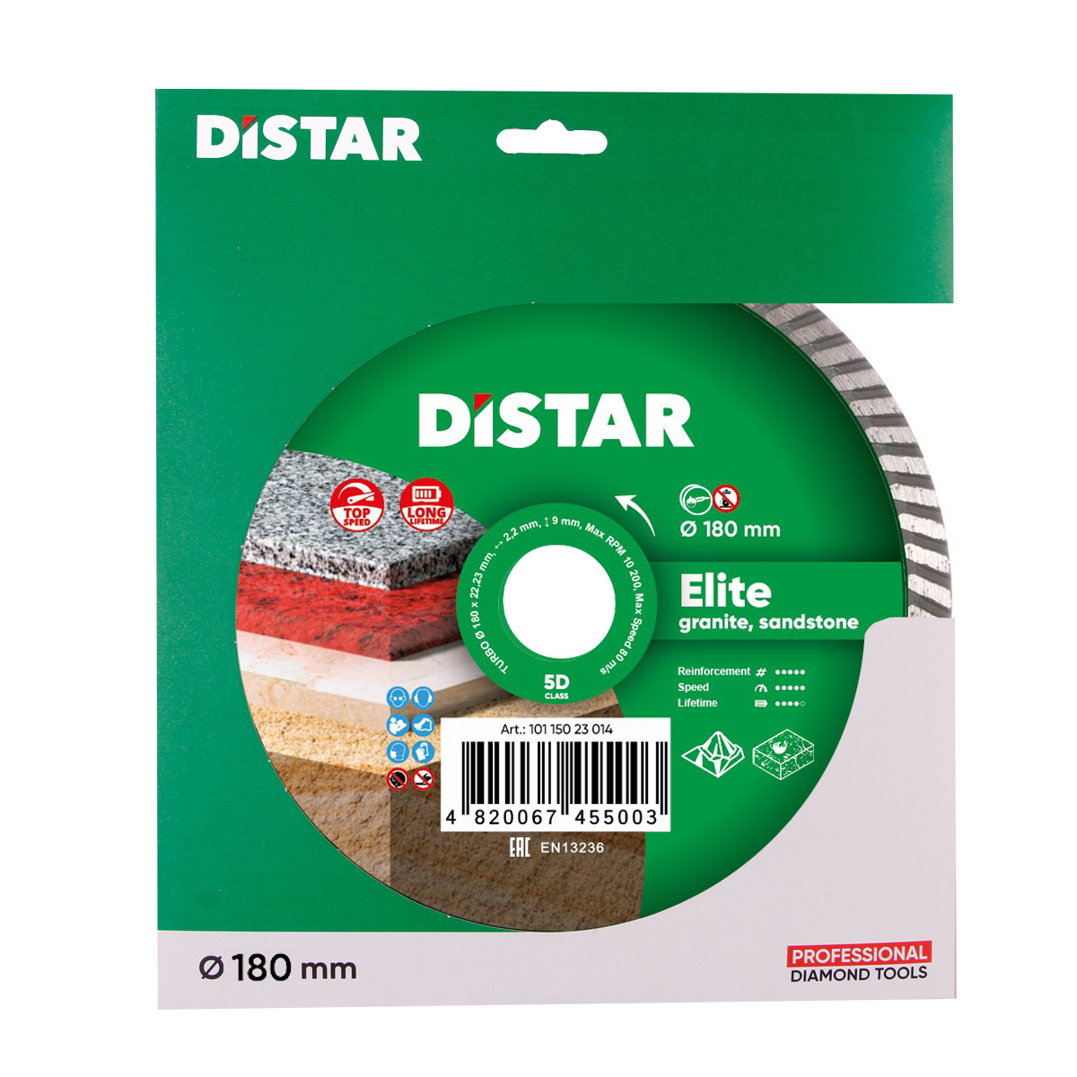Disc diamantat DISTAR pentru granit,marmura Elite d180