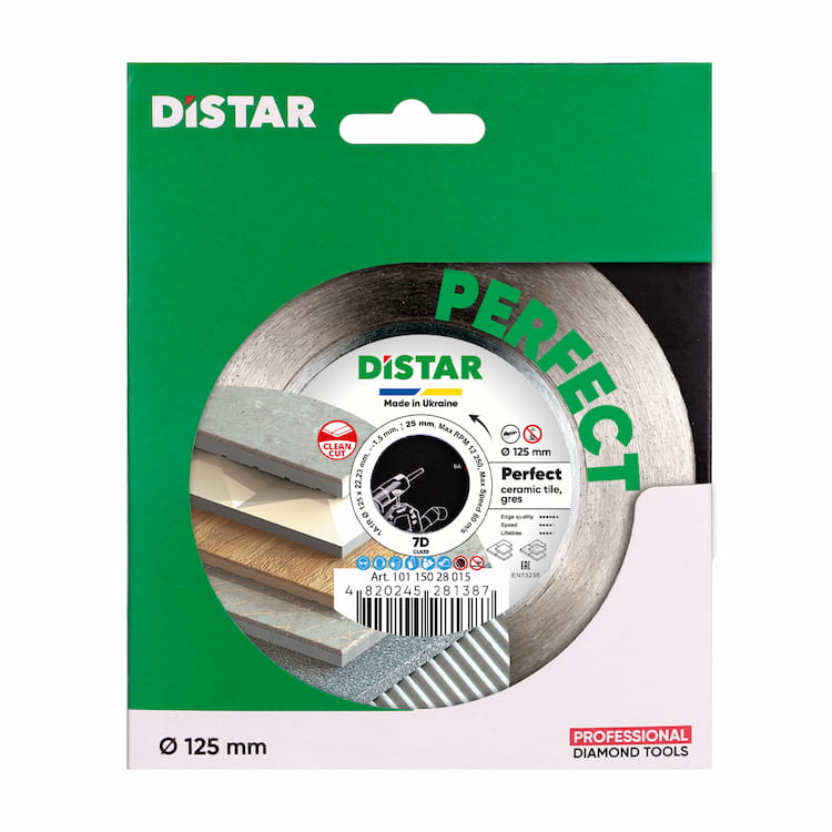 Disc cu acoperire diamantată 1A1R Perfect d125x1,5x25x22,23H