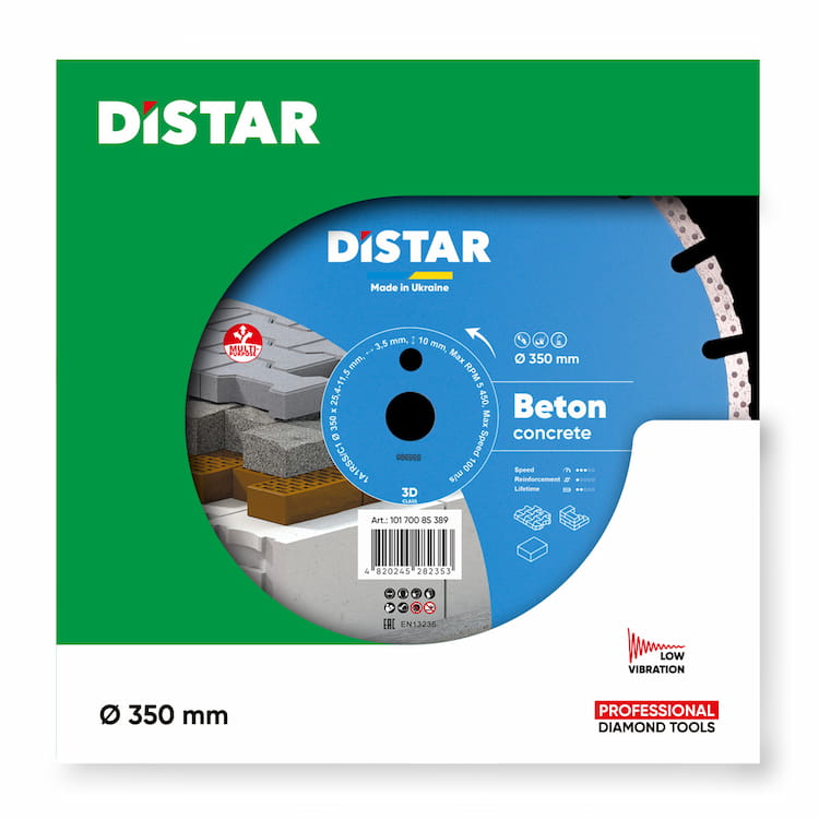 Disc diamantat 1A1RSS/C1-H d350x25,4 pentru beton