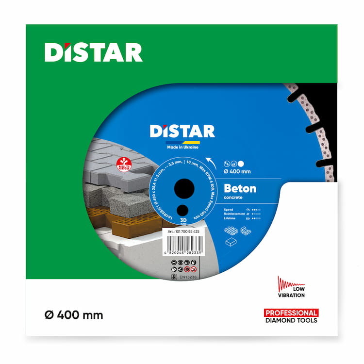 Disc diamantat 1A1RSS/C1-H d400x25,4 Beton