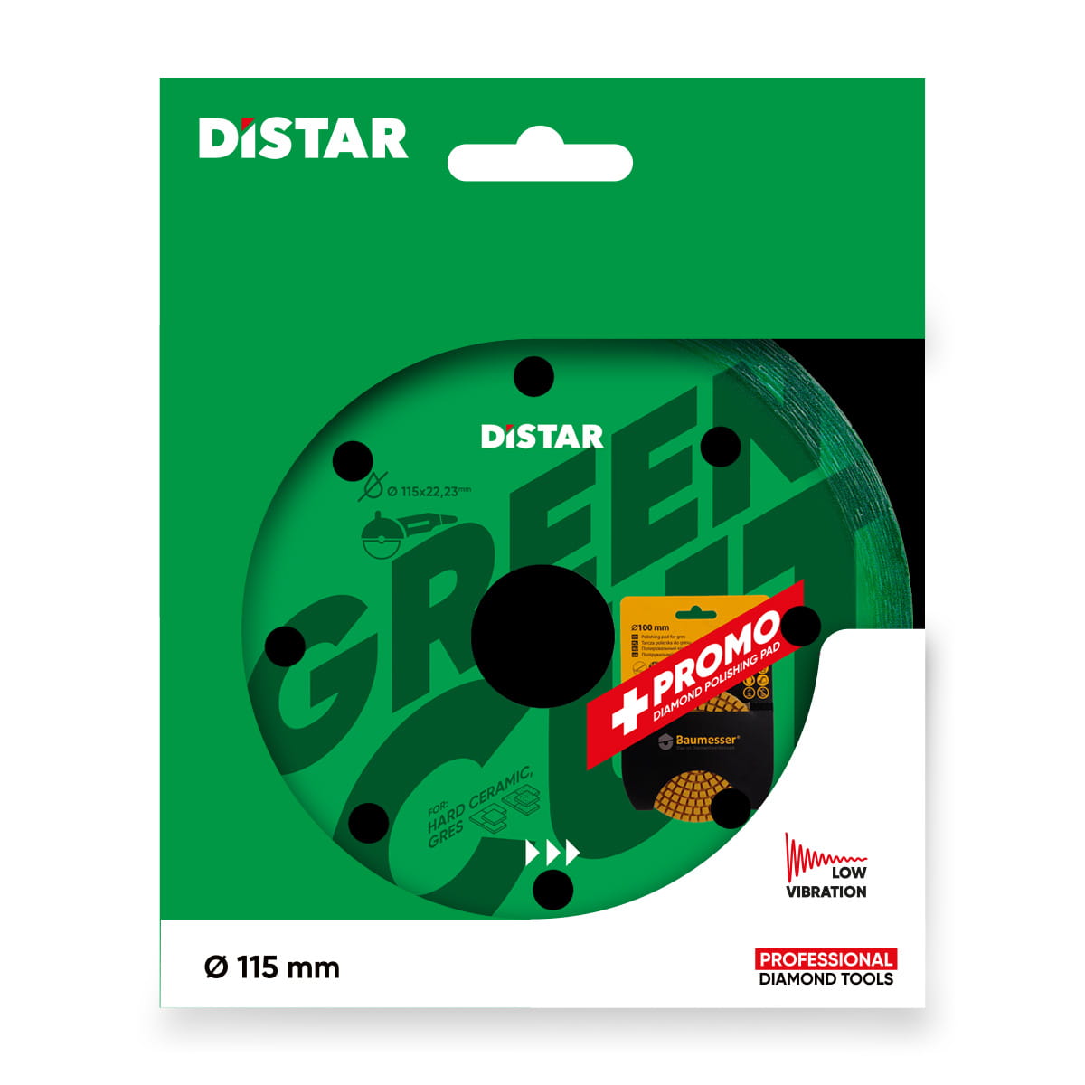 Disc diamantat 1A1R 115x1,2x8x22,23 Green Cut