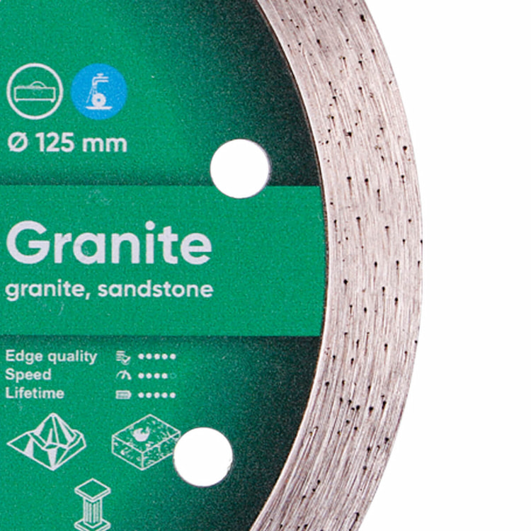 Disc pentru tăierea granitului 1A1R cu acoperire cu diamant de 125 mm