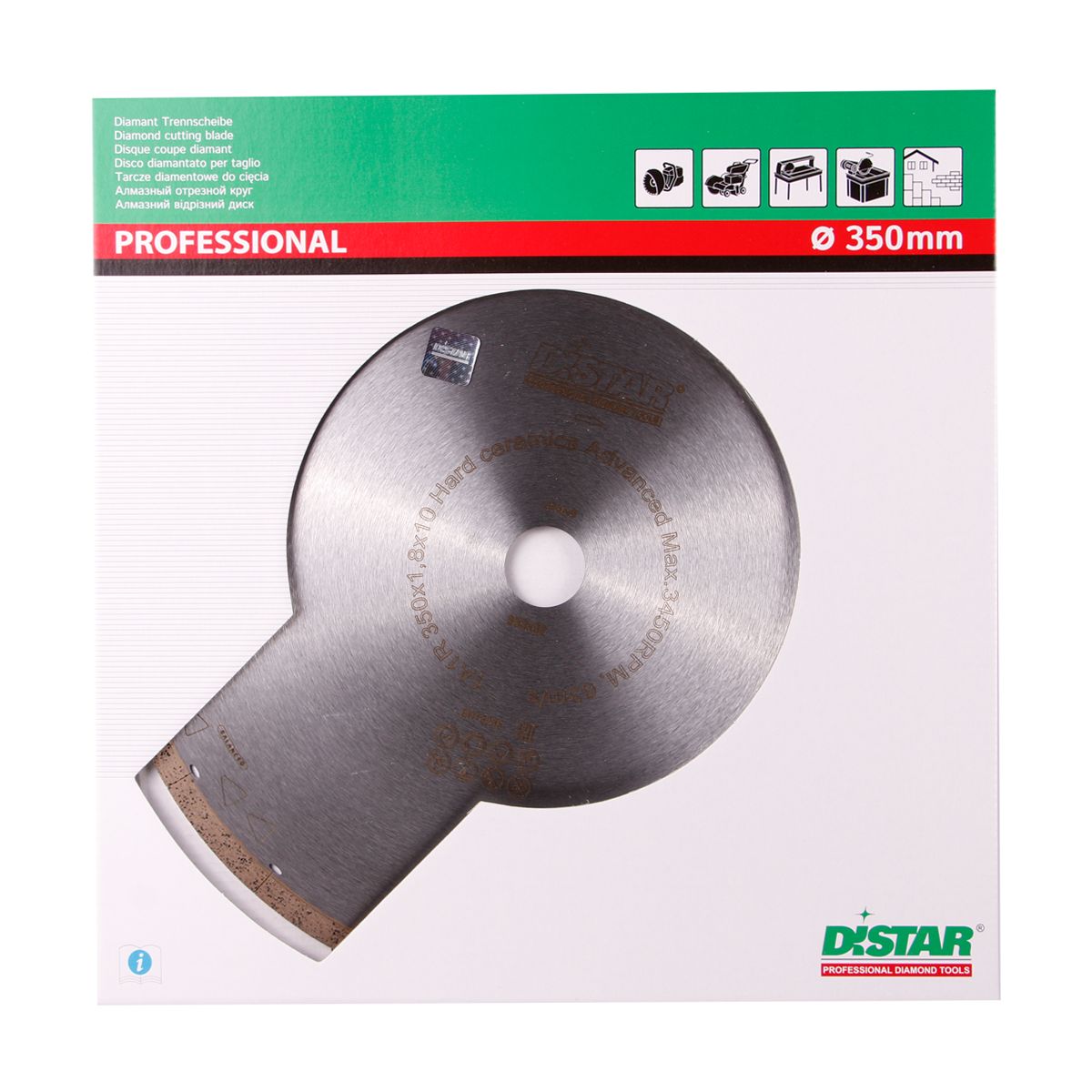 Disc diamantat 1A1R Hard Ceramics Advanced d350