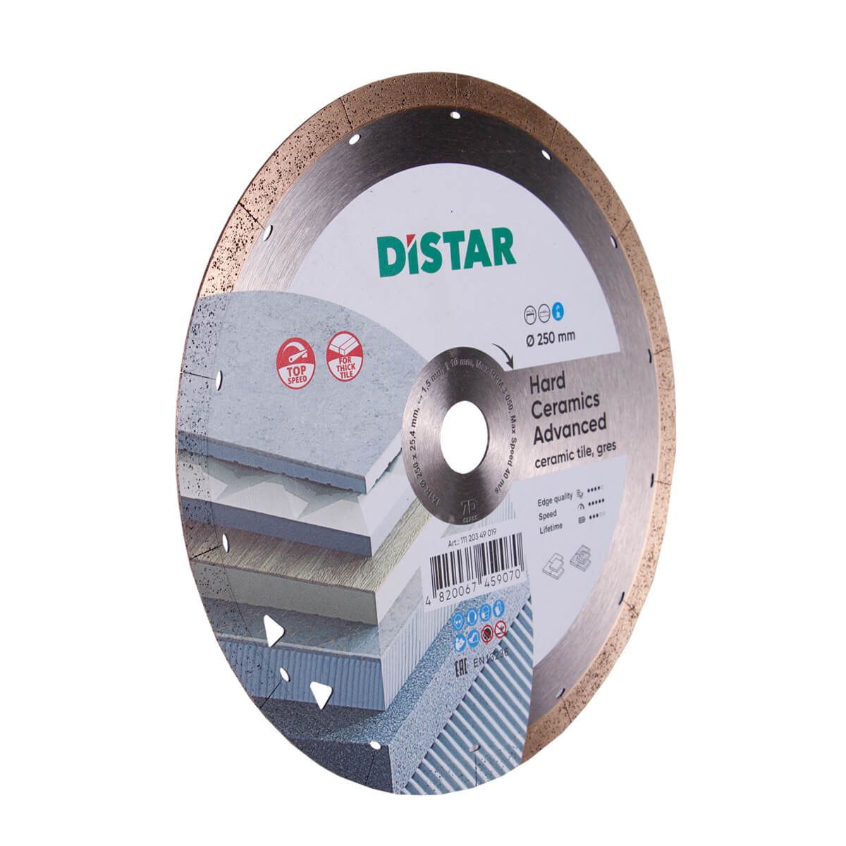 Disc diamantat DISTAR pentru placi ceramici Hard Ceramics Advanced d250