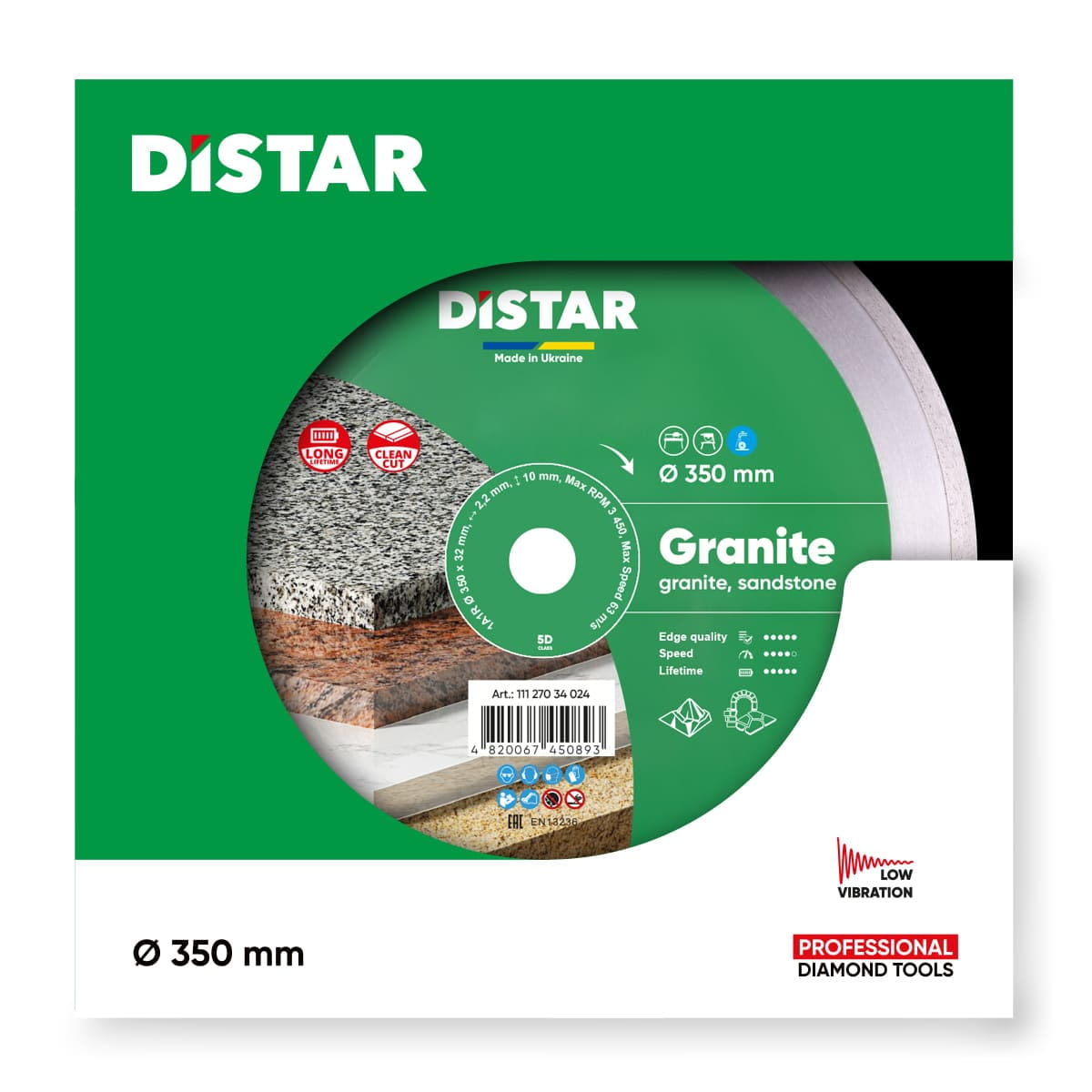 Disc diamantat 1A1R Granit d350