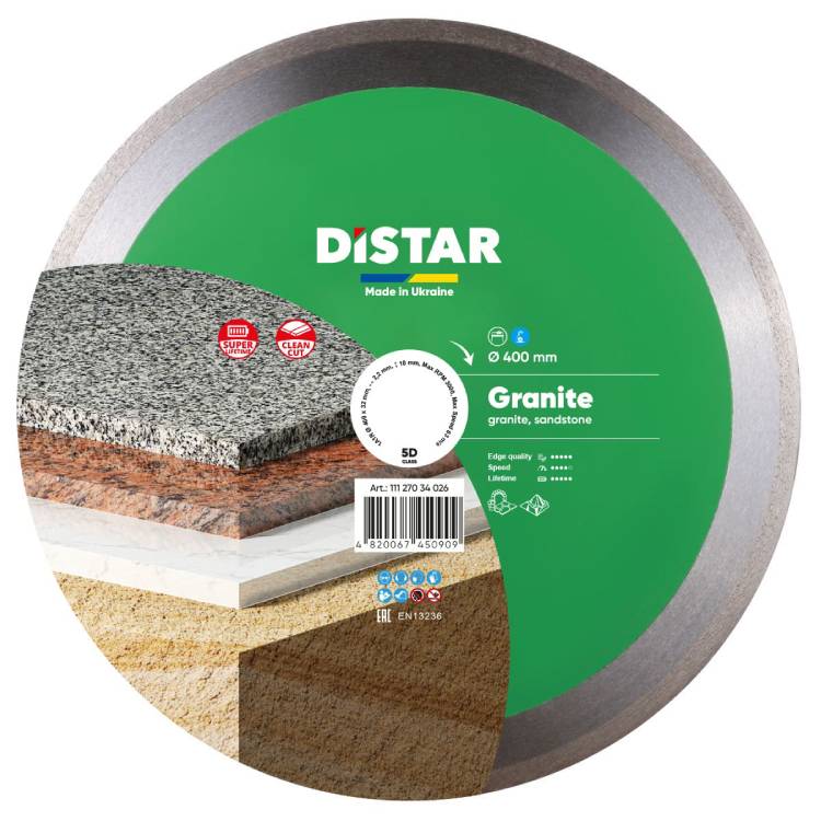 Disc cu acoperire cu diamant 1A1R Granite d400x50