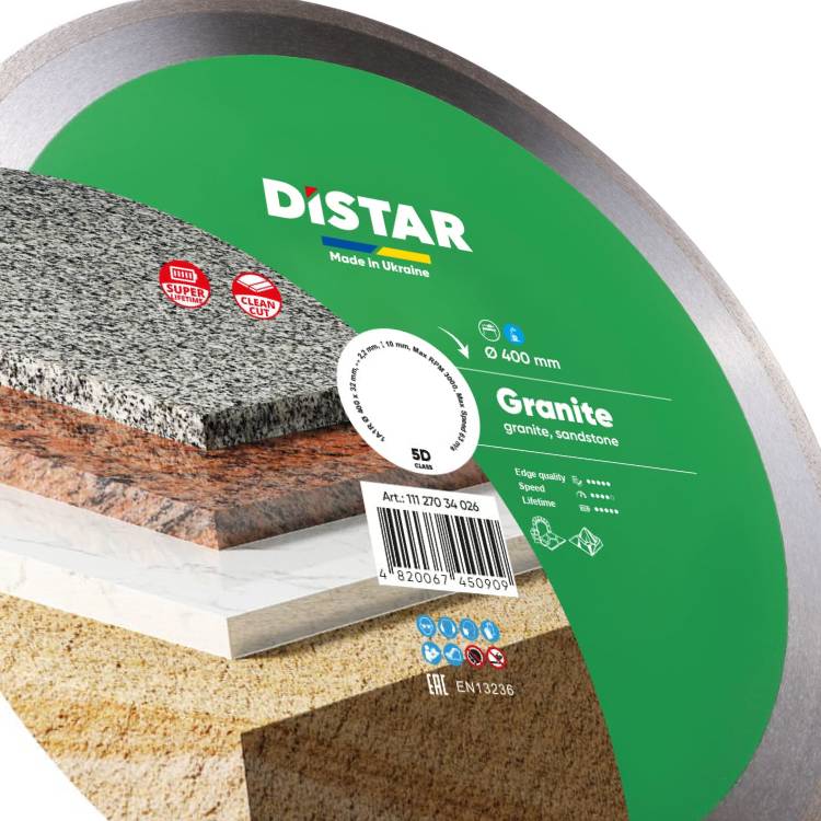 Disc cu acoperire cu diamant 1A1R Granite d400x50
