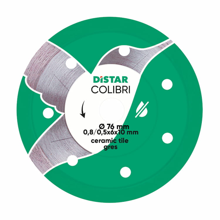 Disc diamantat 1A1R Colibri d76x10mm