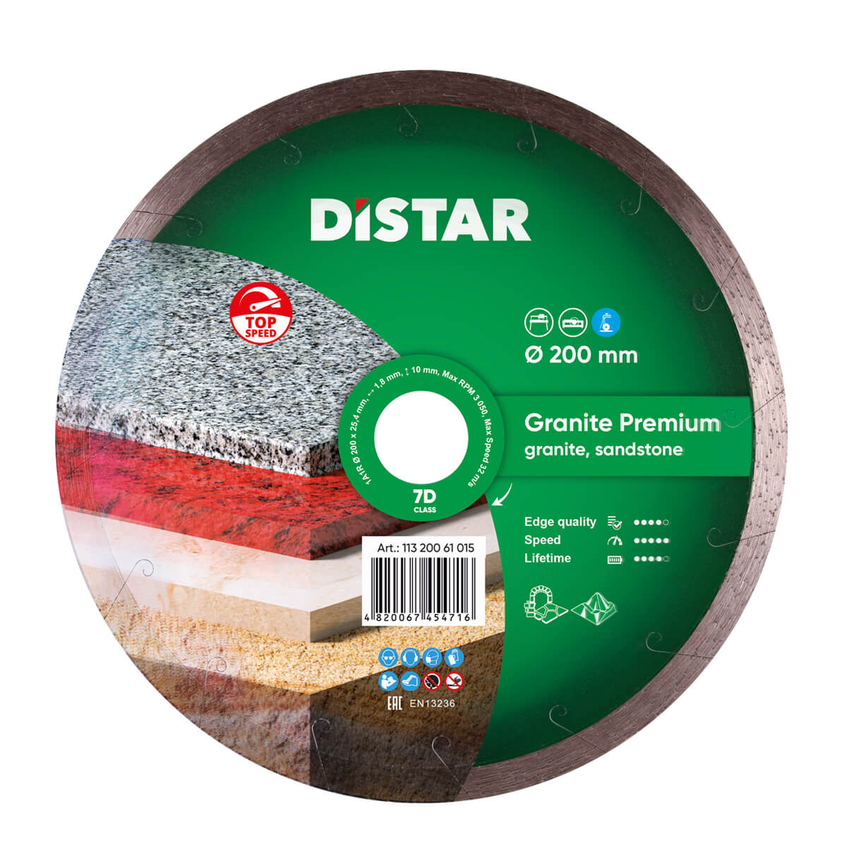 Disc diamantat DISTAR pentru granit,marmura Granite Premium d200
