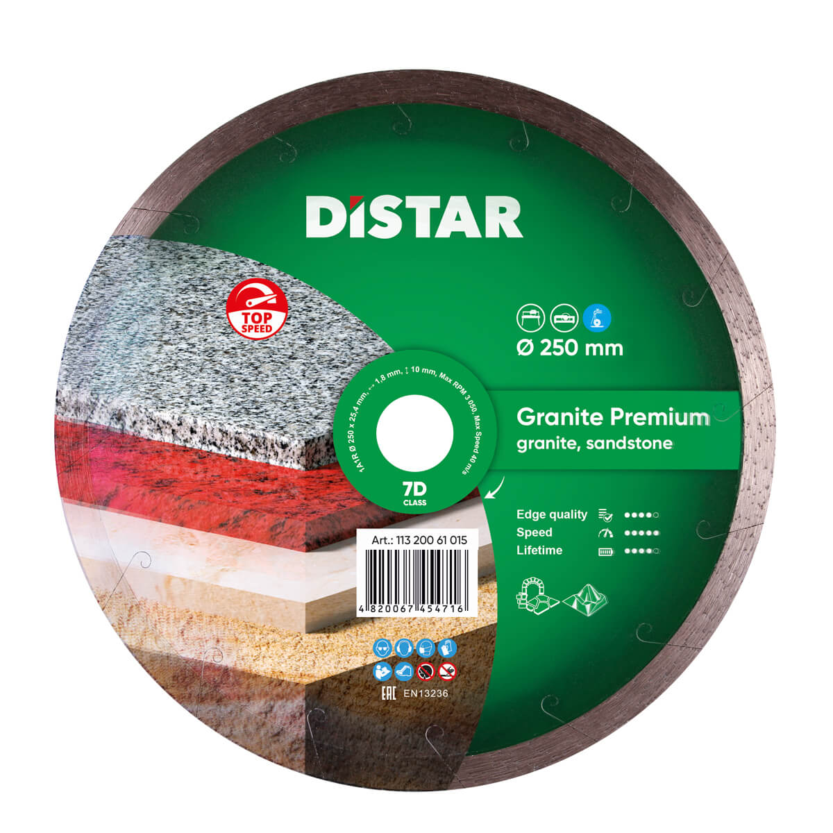Disc diamantat DISTAR pentru granit,marmura Granite Premium d250