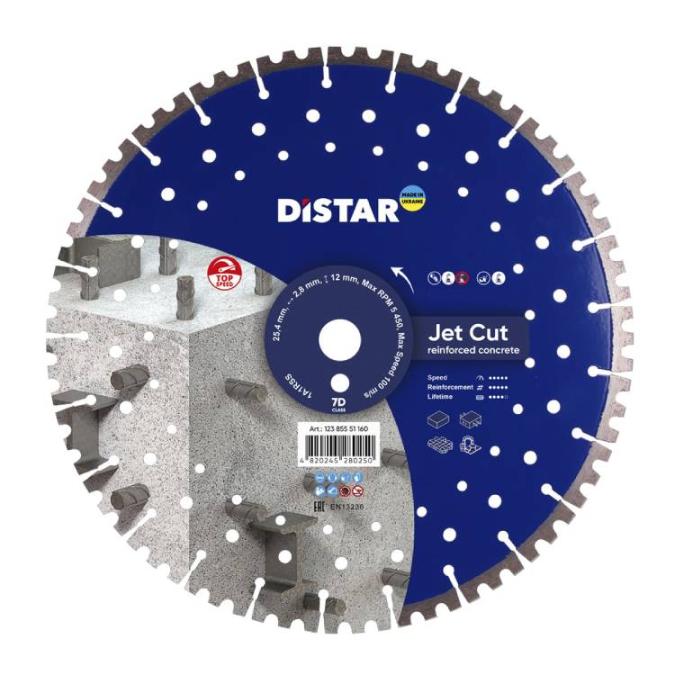 Disc cu acoperire de diamant 1A1RSS/C3-W d400x25,4mm JetCUT