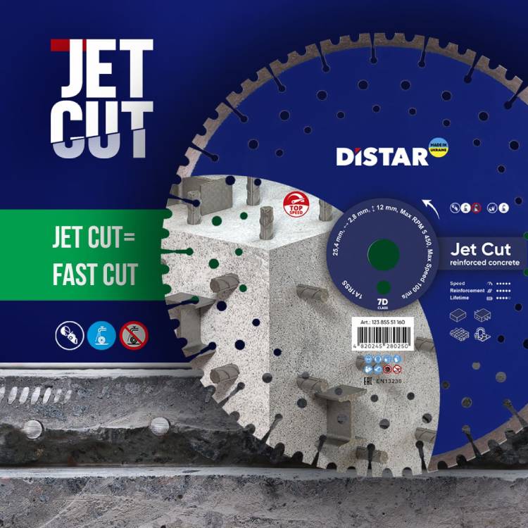 Disc cu acoperire de diamant 1A1RSS/C3-W d400x25,4mm JetCUT