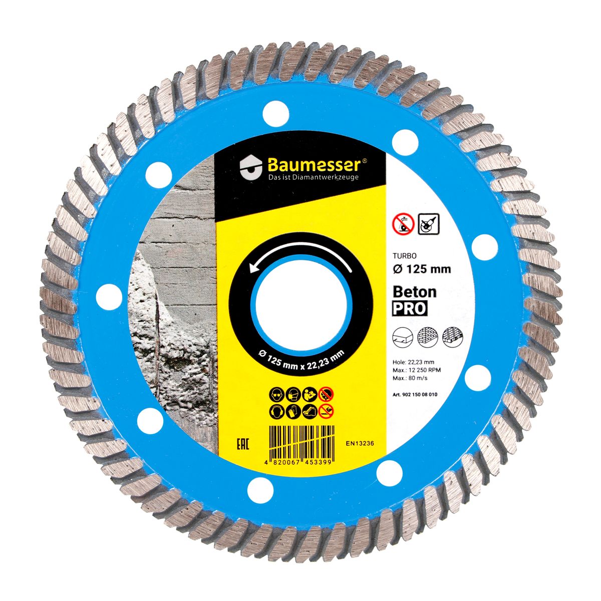 Disc diamantat pentru beton Turbo Baumesser Beton Pro d125