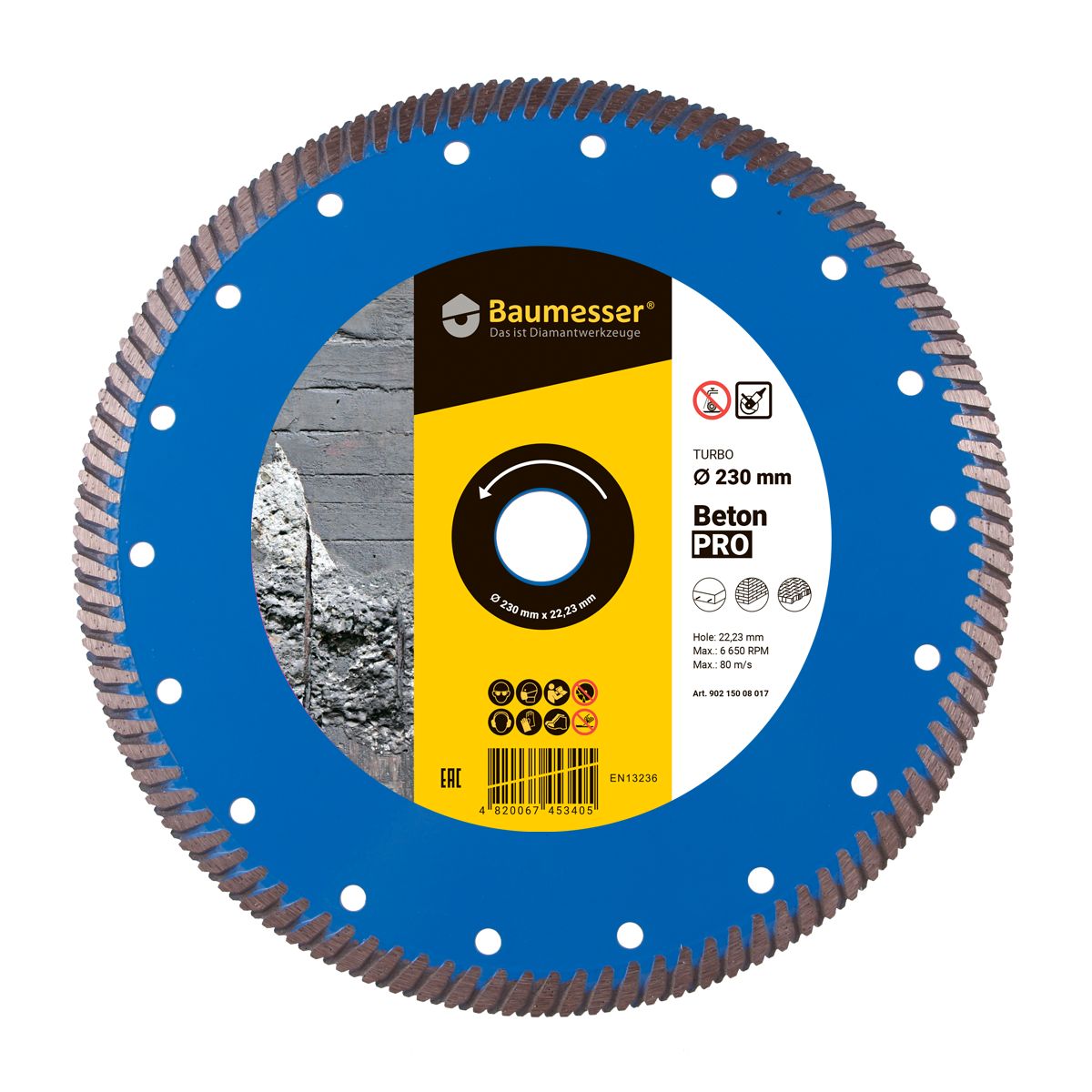 Disc diamantat pentru beton Turbo Baumesser Beton Pro d230