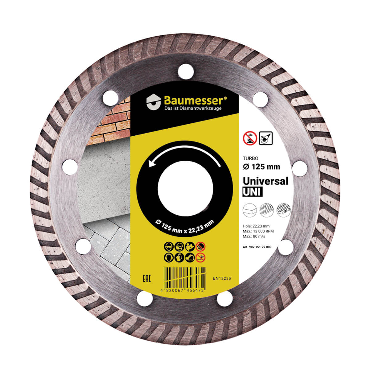 Disc diamantat pentru beton Turbo Baumesser Universal d125