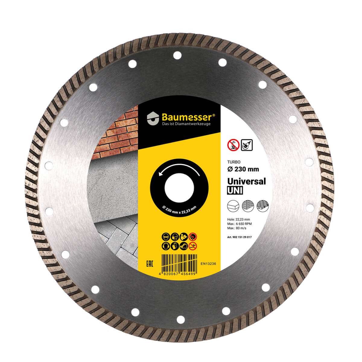 Disc diamantat pentru beton Turbo Baumesser Universal d230