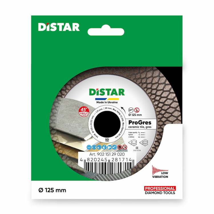 Disc diamantat 1A1R d125x22,23 PRO pentru plăci ceramice