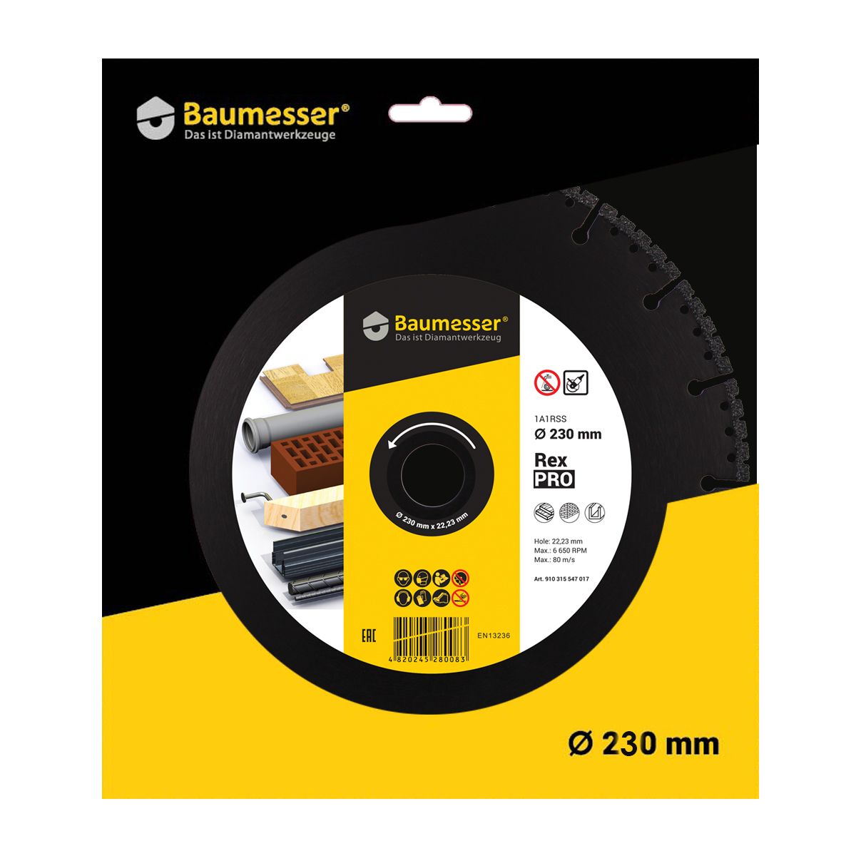 Disc diamantat multimaterial Baumesser Pro Rex d230