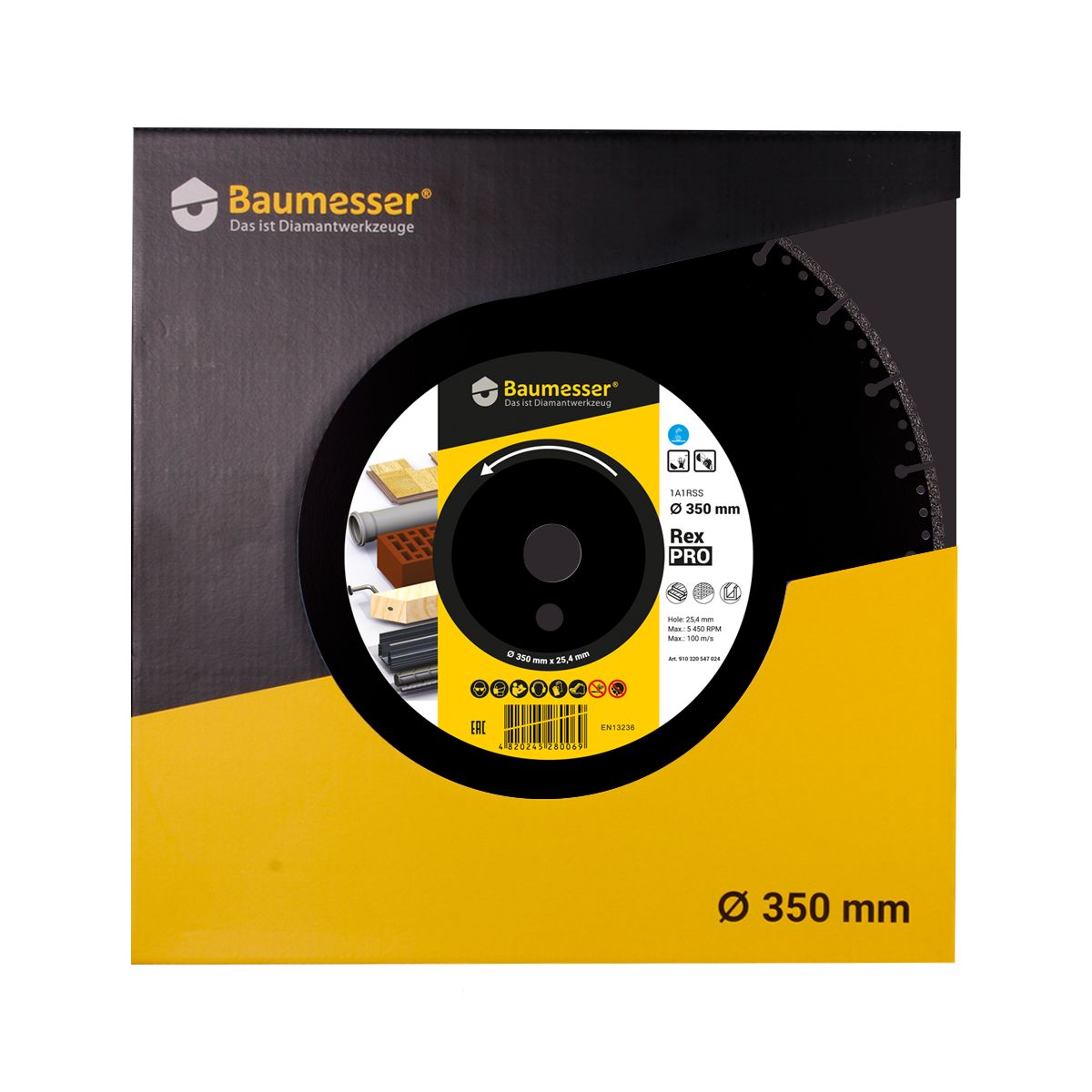 Disc diamantat multimaterial Baumesser Pro Rex d350
