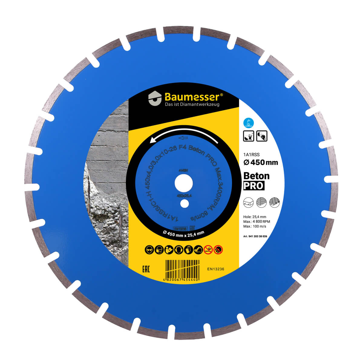 Disc diamantat pentru beton Baumesser Beton PRO d450