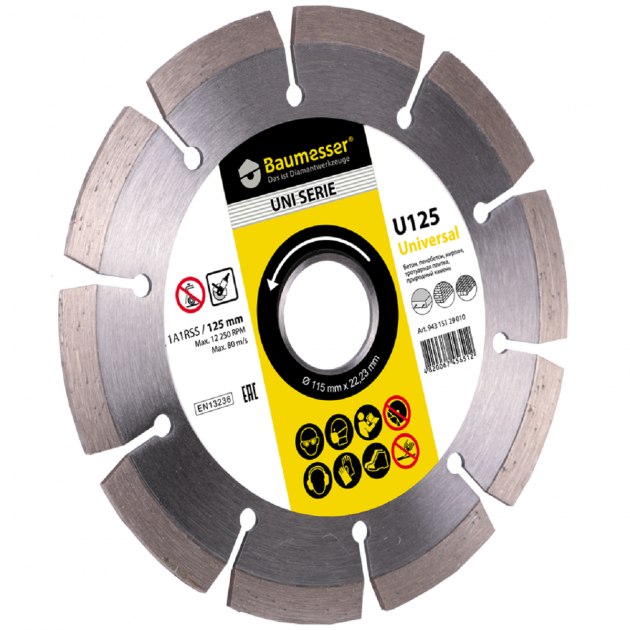 Disc diamantat pentru beton Baumesser Universal d125