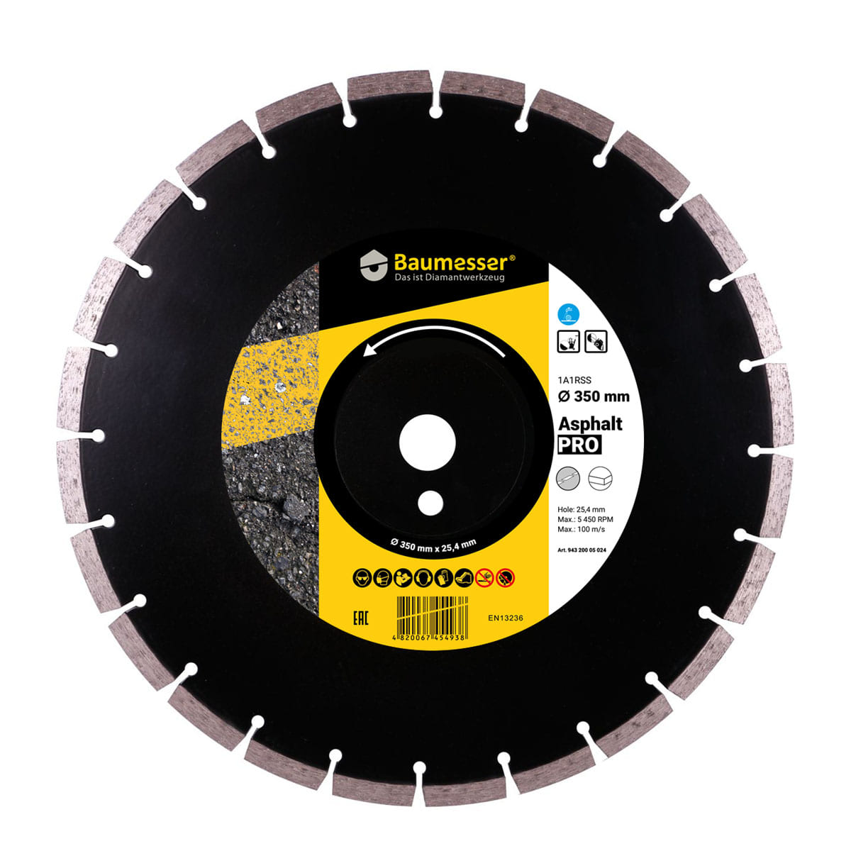 Disc diamantat pentru asfalt Baumesser Asphalt Pro d350