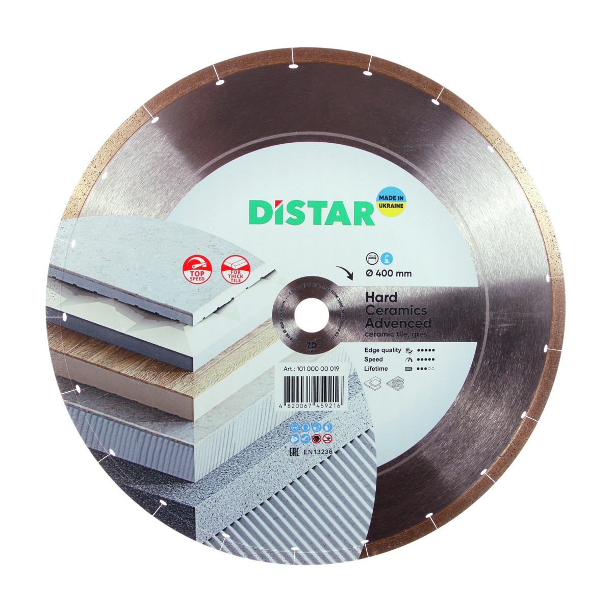 Disc diamantat 1A1R Hard Ceramics Advanced d400