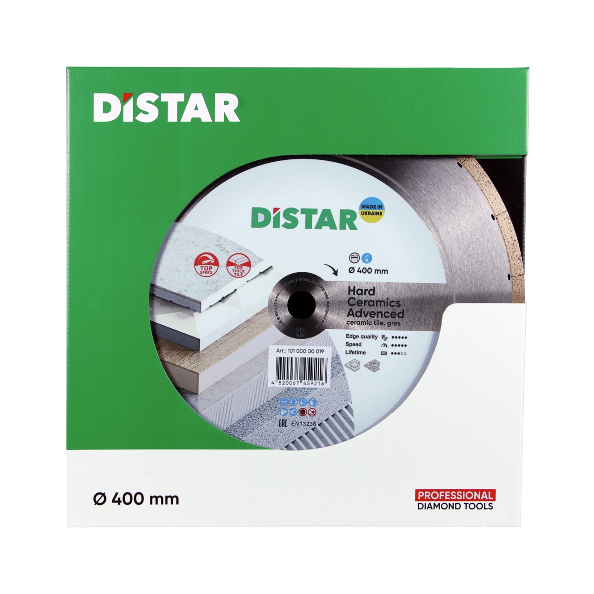 Disc diamantat 1A1R Hard Ceramics Advanced d400