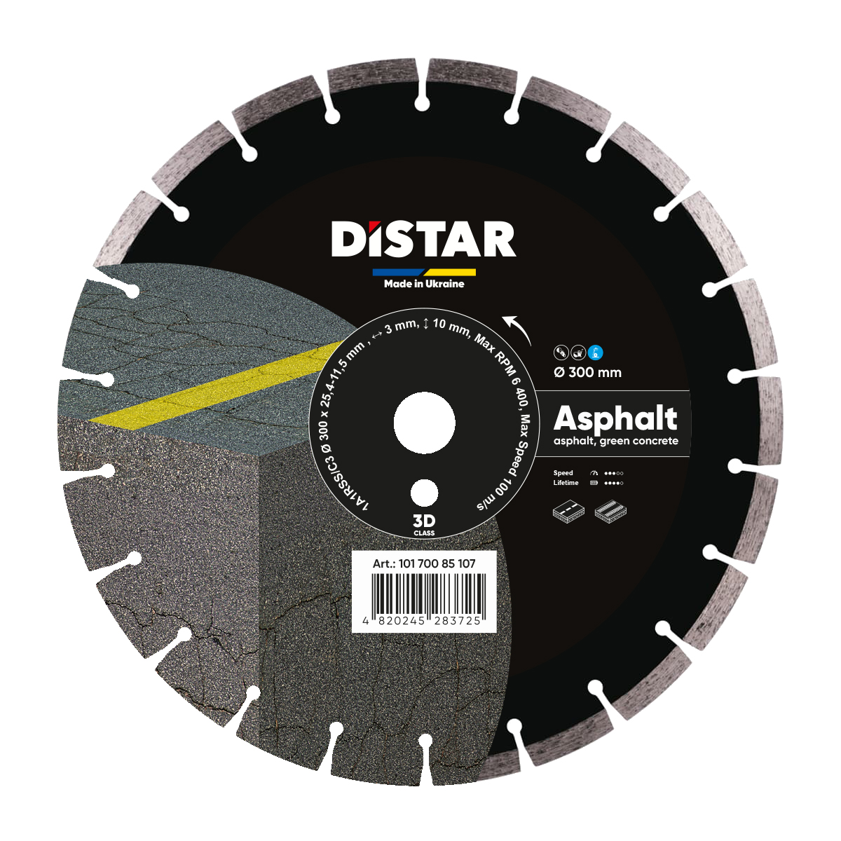 Disc diamantat 1A1RSS/C3-H d300x25,4 Asphalt