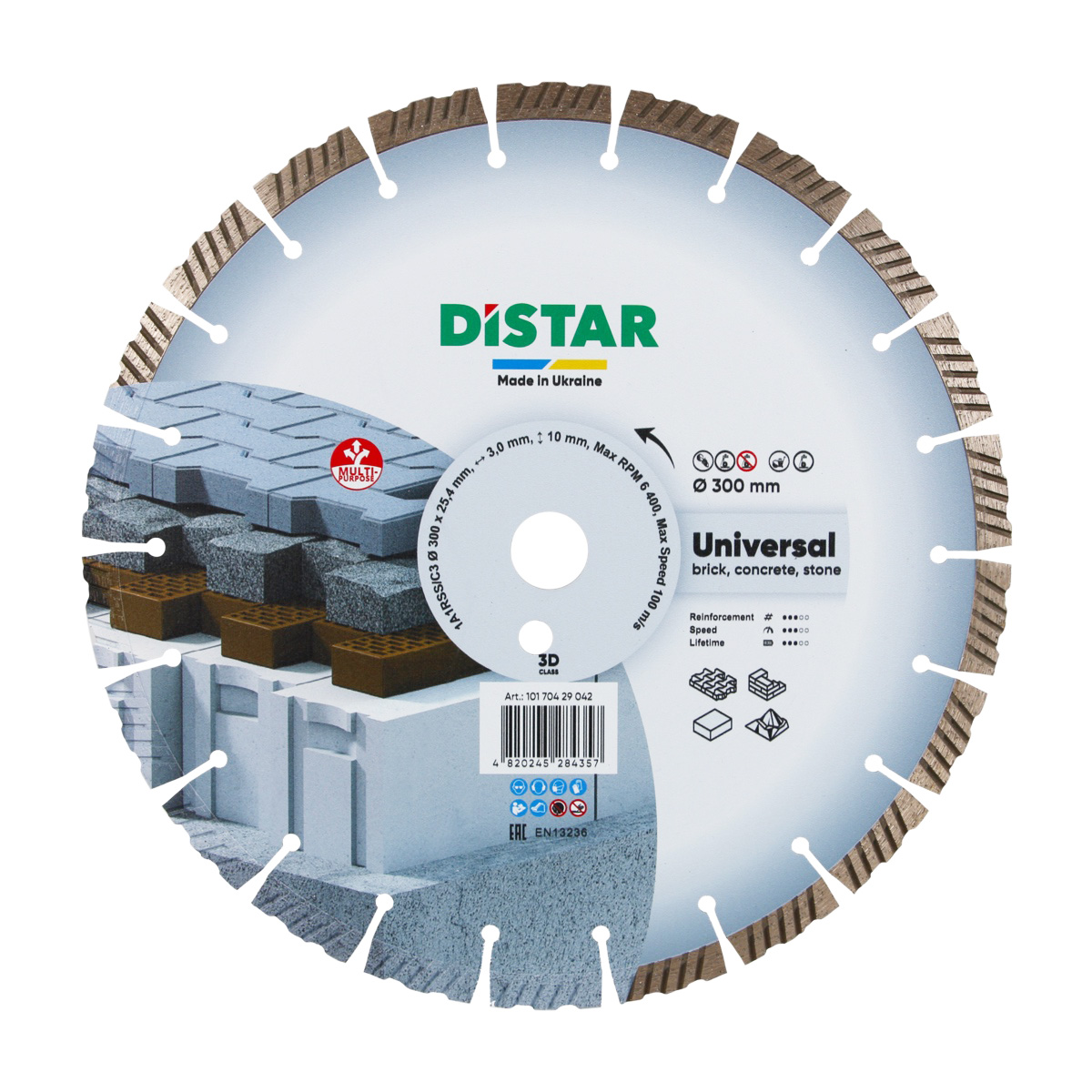 Disc diamantat 1A1RSS/C3-H d300x25,4 Universal