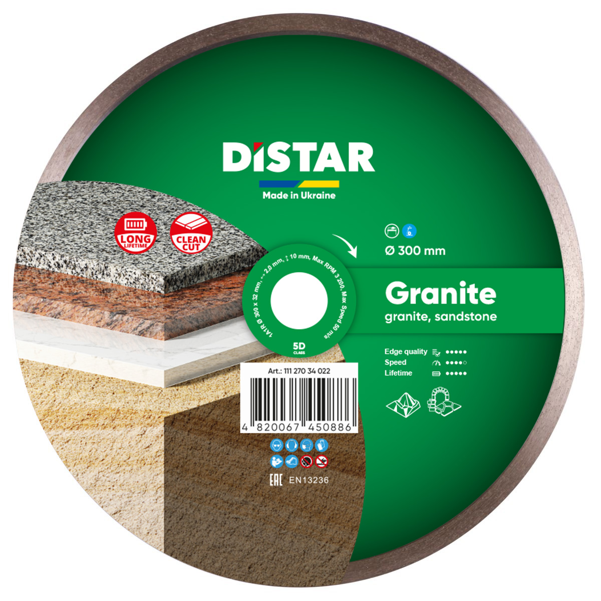 Disc diamantat 1A1R Granite d300