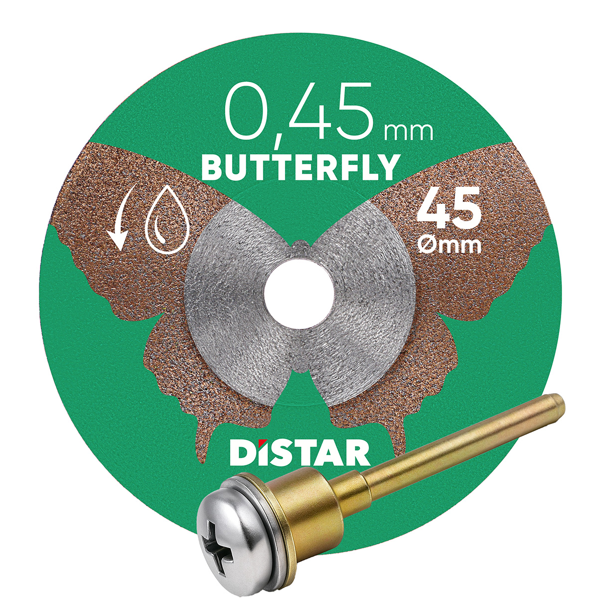 Disc diamantat 1A1R Butterfly d45x0,45x5,8H/3,2-3,0F mm